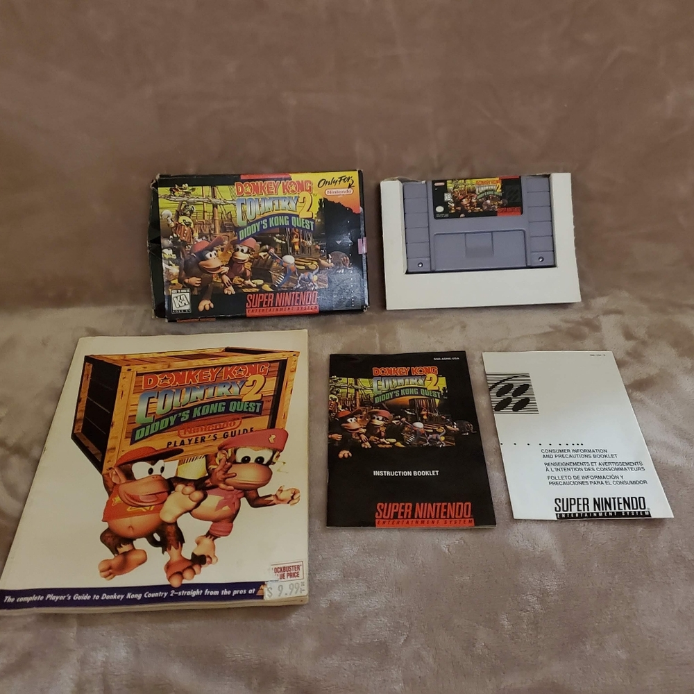 Super Nintendo Donkey Kong Country 2 Diddy's Kong Quest And Player's Guide